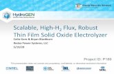 Scalable, High-H2 Flux, Robust Thin Film Solid Oxide ... · protective film layer steam tolerance Milestone M2.1 Achieve chemical stability of protective-film layer in 70-100% steam