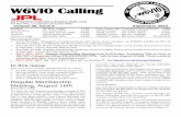 W6VIO Calling - AMPRW6VIO Calling . Jet Propulsion Laboratory Amateur Radio Club . PO Box 842, La Canada CA 91012-0842 . Volume 36, Issue 6 September 2013 . President: Jim Marr, AA6QI