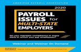 2020 PAYROLL ISSUES for MULTI-STATE EMPLOYERSYOUR REGISTRATION INCLUDES: Course materials (received via email) Up to 1.5 RCHs and 1.5 CPE credits for each segment attended 2020 Payroll