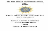 BASIC EDUCATION CERTIFICATE EXAMINATION ......3 INTRODUCTION This booklet contains the Rules and Regulations, Syllabus topics, Schemes of Examination and Sample Questions for the subjects
