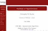 Hardness of Approximation - College of cbourke/latex/ آ  algebraic construction that ensures