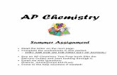 AP Chemistry - Lake Brantley High School · 2018-06-13 · AP Chemistry Summer Assignment • Read the letter on the next page. • Complete the worksheets in this packet. o THEY