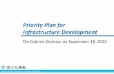 Priority Plan for Infrastructure DevelopmentSeptember 1, 2015 Presentation of the 4th Priority Plan (final draft) September 14, 2015 Report by the Council of Infrastructure Development