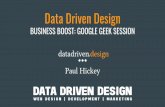 Data Driven Design · 5. Examine The Effectiveness of Your Online & Offline Marketing Efforts 6. Create Business Intelligence Dashboards - While Google Analytics is a Digital Tool,