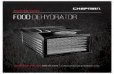 RJ43-SQ Series Food dehydrator - Chefman• Use medium-low temperatures to dehydrate foods with minimal water content like vegetables. • Use medium to medium-high temperatures to