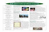 Fall 2019 Undergraduate Courses - UNC Charlotte · Qur'an through art, architecture, exegesis, and other means.-Historical & Textual Analysis Fall 2019 Undergraduate Courses Department