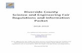 Riverside County Science and Engineering Fair Regulations ... · Riverside County Science and Engineering Fair April 2-3, 2019 See below Riverside Convention Center California State