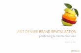 VISIT DENVER BRAND REVITALIZATION · 2016-09-23 · MARCH 10, 2014 . GOALS & IMPERATIVES To succeed, VISIT DENVER must own a differentiated brand positioning ... Winter sports Words