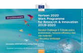 Societal Challenge 5 'Climate action, environment ... · European Commission, DG Research and Innovation. New priorities for Europe Key priorities of the new ... •Nature-based solutions