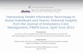 Harnessing Health Information Technology to Assist ... · Diabetes health information technology ... – An EHR diagnosis of hypertension, prehypertension, white coat hypertension,