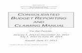 CONSOLIDATED BUDGET REPORTING ANDAppendix K LGU Administration Allocation Section 44.0 ... manual will focus on the State Aid budgeting and claiming aspects of the CFRS. Cost ... the