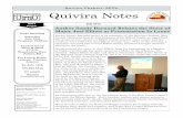 Quivira Chapter, SFTA Quivira Notes · The previous newsletter covers the trip from Sept 18th—October 13th Oct 14th This morning discovered several soldiers tents about a mile from