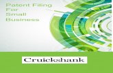 Patent Filing For Small Business - cruickshank.ie · Patent Cooperation Treaty (PCT) 11 Patent filing for small business 12 months after the filing date you have to pick the countries