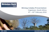Mining Indaba Presentation - Mali LithiumMining Indaba Presentation Capetown, South Africa 8th – 10th February 2016  ASX: BGS 1
