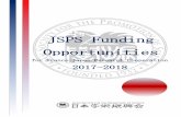 JSPS Funding Opportunities October 2017 â€“ November 201 7 . Application in Japan ... participer au