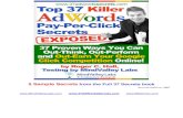 5 Secrets ebook sample - Aquaponics 37 Killer...Secret #31 - Why SEO Copywriting Doesn’t Work for Pay-Per-Click Direct Marketers Secret #32 - Learn How to Boost CTR 75% - by Being