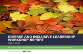 DIVERSE AND INCLUSIVE LEADERSHIP WORKSHOP REPORT · Diverse and inclusive leadership workshop report 7 FRAMING THE WORKSHOP 1 These definitions are drawn from the initial paper in
