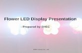 Flower LED Display Presentationshec.biz/flower-led-display.pdfP6,1/8,32*16,192*96mm 27778 750 4 2200 1281 P7.62,1/4,32*16,244*122mm 17222 550 5 1800 1103 P10,1/4,32*16,160*160mm 10000