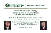 Office Of Nuclear Energy Sensors and Instrumentation ... · Conference (NSREC) in Boston in July 2015 Acceptance of a journal paper entitled, “Evaluation of 1.5-T cell flash memory