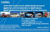 Overview of Computer-Aided Engineering of Batteries (CAEBAT) … · 2014-03-11 · 3 . Computer Aided Engineering for Electric Drive Vehicle Batteries (CAEBAT) • Simulation and