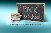 Writing the Research Paper...• Protects yourself from plagiarism – Proper citation of your sources in MLA style can help you avoid plagiarism, which is a serious offense. It may