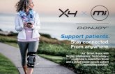 Stay connected. From anywhere. - DJO Global · Support patients. Stay connected. From anywhere. X4™ Smart Brace with Motion Intelligence™ Technology— combining a supportive