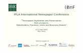 BnF, Paris€¦ · • BnF has a long experien ce of preparation, begun with microfilm programs • Preparation protocols pr ogressively improved IFLA International Newspaper Conference