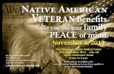 Native American Veteran benefits - VA.gov Home...Native American Veteran benefits PEACE of mind.offer you and your family November 4, 2013 The Chickasaw Nation Medical Center 1921