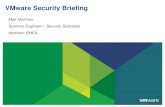 VMware Security Briefing - CNIS mag · Training Product Security Policy Protect Customer Data & Infrastructure Enable Policy ... process for ESX 3.5 - Current Submission for vSphere