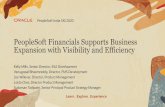 PeopleSoft Financials Supports Business Expansion with Visibility … · 2020-02-17 · Supplier Profile Question feature Supplier Performance tile Par Location Replenishment process