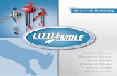 Choose the Specified Leader Little Mule · Little Mule Request the Lineman’s Products Catalog Featuring Strap Hoists, Link or Roller Chain Lever Hoists, Wire Grips, and Cable Pullers.