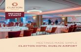 MEETINGS MADE SIMPLE CLAYTON HOTEL DUBLIN AIRPORT...Area size (sq. m.) Length (m) Width Height Dinner Rounds/ Trestles Rounds Boardroom Cabaret Classroom Theatre U-Shape Baskin suite