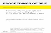 PROCEEDINGS OF SPIE · first Student Chapter in Colombia affiliated to an international society of Optics, in this case to the Optical Society of America, OSA. Later in 2006, motivated