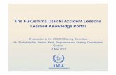 19 Fukushima Daiichi Accident Lessons Learned Portal Documents/08th... · lessons learned from the IAEA Fukushima Report, the ... • using SharePoint 2013 as the web based application