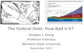 The Federal Debt: How Bad is It? and Deficits November...1. The US government debt is not now at dangerous levels 2. A continuation of current policies for several decades is very