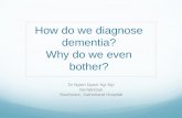 How do you diagnose dementia? Why do we even bother? · 2017-09-26 · Sleep apnoea Poorly controlled ... Orthogeriatric service ... Mobility clinic