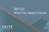 TRID 2.0: What You Need to Know - Calyx SoftwareHistory of TRID 2.0 • Preliminary Rule • Final Rule Released – July 26, 2017 • Permissive Compliance Begins – October 10,