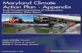 Maryland Climate Action Plan · Maryland Climate Action Plan – Draft Maryland Department of Transportation Implementation Status Report Appendices prepared for Maryland Climate