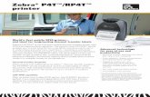 Zebra P4T™/RP4T™ printer · service agreements A ZebraCare depot service agreement is a cost-effective means of planning and budgeting your annual maintenance expenditures. This