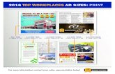2015 ToP workPLAcEs AD sizEs: PriT 2016 TOP WORKPLACES …jstopworkplaces.com/wp-content/uploads/2016/03/Top... · 2015 ToP workPLAcEs AD sizEs: PriT 1/8 PAGE horiz. 4.3325" Wide