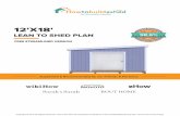 FREE 12X18 Storage Shed Plan by Howtobuildashed€¦ · LEARN MORE ABOUT PREMIUM 12'X18' SHED PLAN BENEFITS 2 ... you need to use ¾ inches tongue and groove plywood to build the