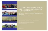 Duke MEM/MBA & MF/MBA Student Handbook D… · MBA internship that year, and be in a position at the end of the summer to accept a full-time offer of employment. Occasionally, students