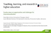 Teaching, learning, and research in higher education · Oana Maria Carciu (University of Zaragoza, Spain) Laura-Mihaela Muresan (The Bucharest University of Economic Studies, Romania)