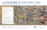±17.79 ACRES OF INDUSTRIAL LAND · RV Park Coyote Ranch McCartney Ranch Tamaron Mission Royale The Greens at Casa Grande Mesquite Tree Ranch ... The information contained herein