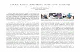 DART: Dense Articulated Real-Time Trackingtws10/dart.pdf · DART, without object-speciﬁc tuning of the algorithm: a human hand, Rethink Robotics Baxter robot opening a box, and