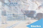 Interim Report - Tieto · 2018-09-12 · Tieto’s cloud portfolio, mainly comprising the company’s private cloud offerings, has contributed to over 20% growth of cloud services.