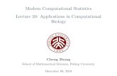 Modern Computational Statistics [0.75em] Lecture 20 ... · Lecture 20: Applications in Computational Biology Cheng Zhang ... December 09, 2019. Introduction 2/23 I While modern statistical