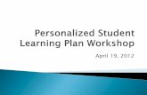 Implementing Personalized Student Learning Plans · students setting learning goals based on personal, academic and career interests, beginning in the middle school grades and continuing