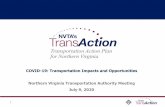 COVID-19: Transportation Impacts and …...2020/07/05  · 1.3.1 Percent of jobs/population within ½ mile of high frequency and/or high performance transit 1.3.2 Access to jobs within