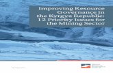 Improving Resource Governance in the Kyrgyz Republic: 12 ... · development—according to the World Travel and Tourism Council, among all countries in the world, travel and tourism